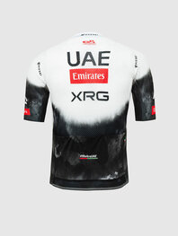 PISSEI Kurzarm Fahrradtrikot - UAE TEAM EMIRATES 2025 REPLICA - Weiß/Schwarz