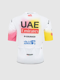 PISSEI Kurzarm Fahrradtrikot - UAE TEAM EMIRATES REPLICA - GIRO + TOUR 24 - Weiß/Rosa/Gelb