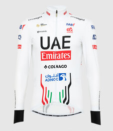 PISSEI Langarm Fahrradtrikot für den Winter - UAE TEAM EMIRATES 2024 - Weiß