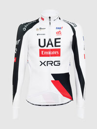 PISSEI Langarm Fahrradtrikot für den Sommer - UAE TEAM EMIRATES - XRG 2026 REPLICA - Weiß/Rot/Schwarz
