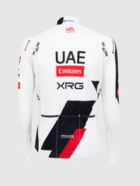 PISSEI Langarm Fahrradtrikot für den Sommer - UAE TEAM EMIRATES - XRG 2026 REPLICA - Weiß/Rot/Schwarz