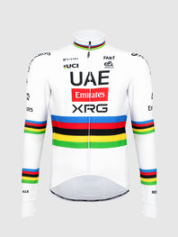 PISSEI Langarm Fahrradtrikot für den Sommer - TADEJ POGACAR WORLD CHAMP REPLICA - Weiß
