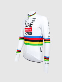 PISSEI Langarm Fahrradtrikot für den Sommer - TADEJ POGACAR WORLD CHAMP REPLICA - Weiß