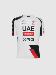 PISSEI Kurzarm Fahrrad-Shirt - UAE TEAM EMIRATES - XRG 2026  - Weiß/Schwarz/Rot