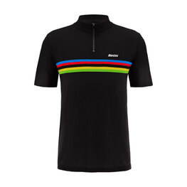 SANTINI Kurzarm Fahrrad-Shirt - UCI WORLD CHAMPION - Schwarz
