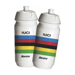 SANTINI Fahrrad-Wasserflasche - UCI - Weiß/mehrfarbig
