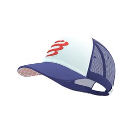 COMPRESSPORT Fahrradmütze - TRUCKER CUP - Blau/Weiß