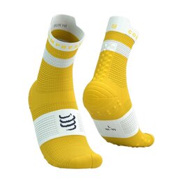 COMPRESSPORT Klassische Fahrradsocken - PRO RACING SOCKS V4.0 RUN - Gelb