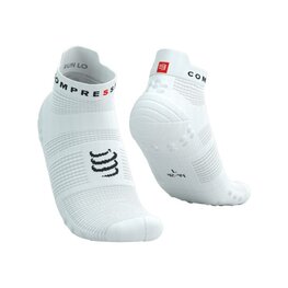 COMPRESSPORT Knöchelhohe Fahrradsocken - PRO RACING SOCKS V4.0 RUN - Weiß