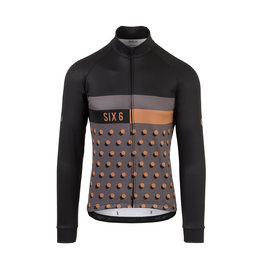 AGU Langarm Fahrradtrikot für den Winter - SIX6 DOT WINTER - Schwarz/Braun