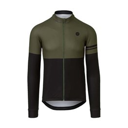 AGU Langarm Fahrradtrikot für den Winter - DUO WINTER - Schwarz/Grün