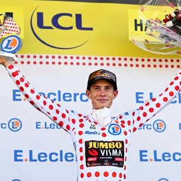 AGU Fingerlose Fahrradhandschuhe - JUMBO-VISMA 2022 - Rot/Weiß