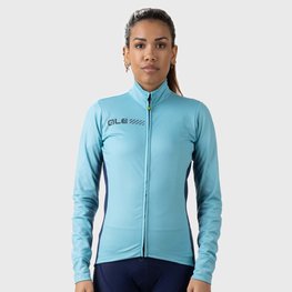 ALÉ Langarm Fahrradtrikot für den Winter - FONDO 2.0 SOLID - Hellblau