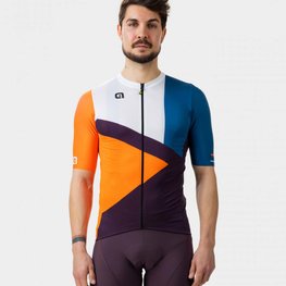 ALÉ Kurzarm Fahrradtrikot - NEXT - Orange/Blau/Schwarz/Weiß