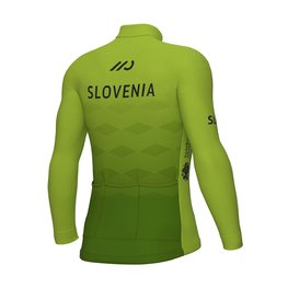 ALÉ Langarm Fahrradtrikot für den Winter - SLOVENIA NATIONAL 23 - Grün
