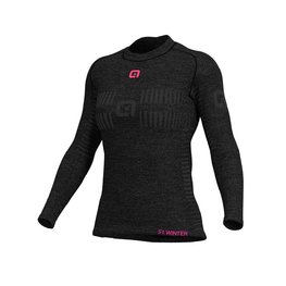 ALÉ Langarm Fahrrad-Shirt - SEAMLESS WOOL LADY - Grau