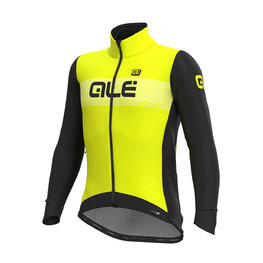 ALÉ Fahrrad-Thermojacke - LOGO DWR STRETCH - Schwarz/Gelb