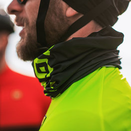 ALÉ Fahrrad-Nackenwärmer - IDENTITY - Schwarz/Gelb