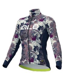 ALÉ Langarm Fahrradtrikot für den Winter - AMAZZONIA LADY WNT - Blau/Beige
