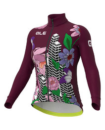 ALÉ Langarm Fahrradtrikot für den Winter - PR-R CITY LADY WNT - bordeaux