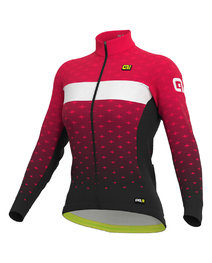ALÉ Langarm Fahrradtrikot für den Winter - PR-R STARS LADY WNT - Schwarz/Rosa