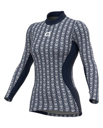ALÉ Langarm Fahrrad-Shirt - INTIMO CUBES LADY - Blau