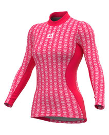 ALÉ Langarm Fahrrad-Shirt - INTIMO CUBES LADY - Rosa