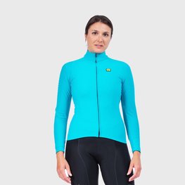 ALÉ Langarm Fahrradtrikot für den Winter - WARM RACE LADY WNT - Türkis