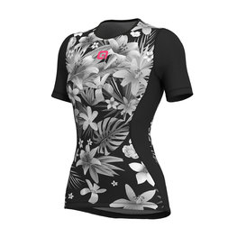 ALÉ Kurzarm Fahrrad-Shirt - SARTANA LADY  - Schwarz/Weiß