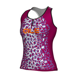 ALÉ Ärmelloses Fahrradtrikot - ALÉ AGGUATO LADY - Weiß/Rosa
