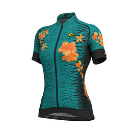 ALÉ Kurzarm Fahrradtrikot - SAVANA LADY - Orange/Grün
