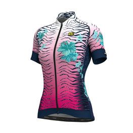 ALÉ Kurzarm Fahrradtrikot - SAVANA LADY - Blau/Rosa