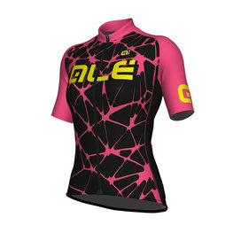 ALÉ Kurzarm Fahrradtrikot - CRACLE LADY  - Schwarz/Rosa