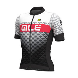 ALÉ Kurzarm Fahrradtrikot - HEXA - Weiß/Schwarz