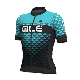 ALÉ Kurzarm Fahrradtrikot - HEXA - Türkis/Schwarz