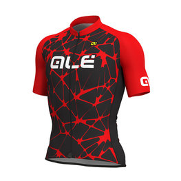 ALÉ Kurzarm Fahrradtrikot - CRACLE - Schwarz/Rot