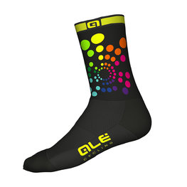 ALÉ Klassische Fahrradsocken - COLORS  - Schwarz/mehrfarbig