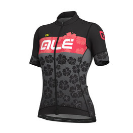 ALÉ Kurzarm Fahrradtrikot - IBISCO LADY - Rot/Schwarz