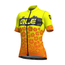 ALÉ Kurzarm Fahrradtrikot - IBISCO LADY - Gelb/Orange