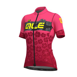 ALÉ Kurzarm Fahrradtrikot - IBISCO LADY - Schwarz/Rosa