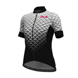 ALÉ Kurzarm Fahrradtrikot - HEXA LADY  - Weiß/Schwarz