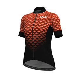 ALÉ Kurzarm Fahrradtrikot - HEXA LADY  - Orange/Schwarz