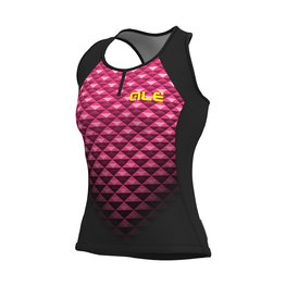 ALÉ Ärmelloses Fahrradtrikot - HEXA LADY - Schwarz/Rosa
