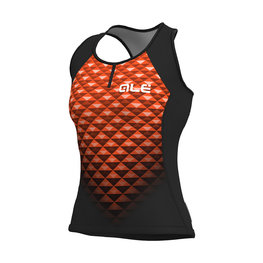 ALÉ Ärmelloses Fahrradtrikot - HEXA LADY  - Orange/Schwarz