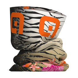 ALÉ Fahrrad-Nackenwärmer - SAVANA - Weiß/Gold