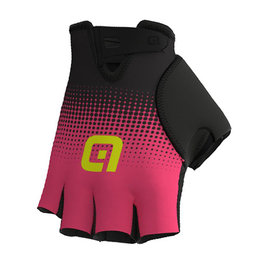 ALÉ Fingerlose Fahrradhandschuhe - DOTS  - Rosa/Schwarz