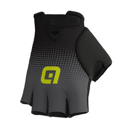 ALÉ Fingerlose Fahrradhandschuhe - DOTS  - Schwarz/Grau