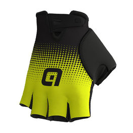 ALÉ Fingerlose Fahrradhandschuhe - DOTS  - Gelb/Schwarz