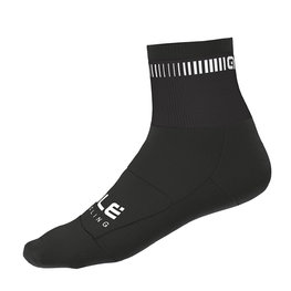 ALÉ Klassische Fahrradsocken - LOGO Q-SKIN  - Weiß/Schwarz