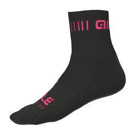 ALÉ Klassische Fahrradsocken - STRADA Q-SKIN  - Rosa/Schwarz
